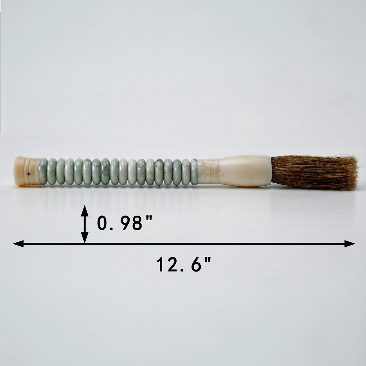 White Jade Abacus Brush Large