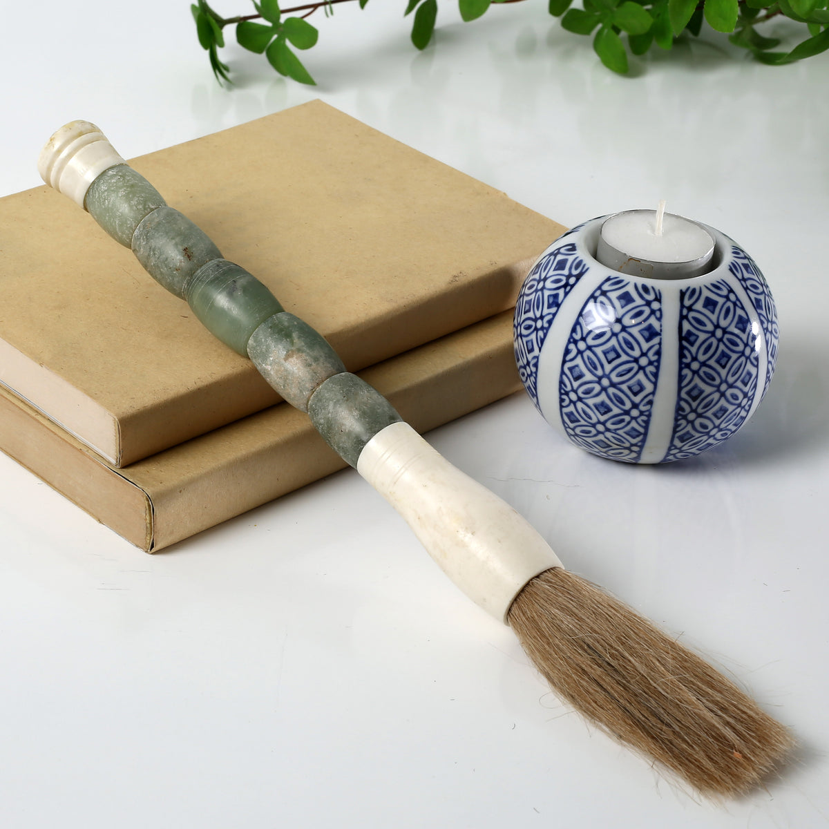 White Jade Abacus Calligraphy Brush