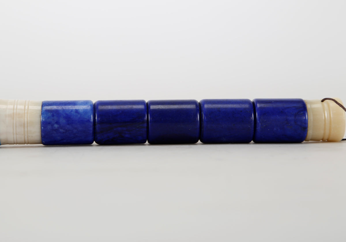 13" Dark Blue Jade Calligraphy Brush