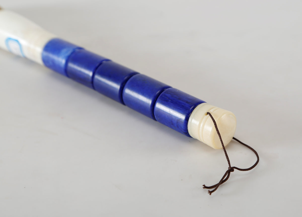 13" Dark Blue Jade Calligraphy Brush