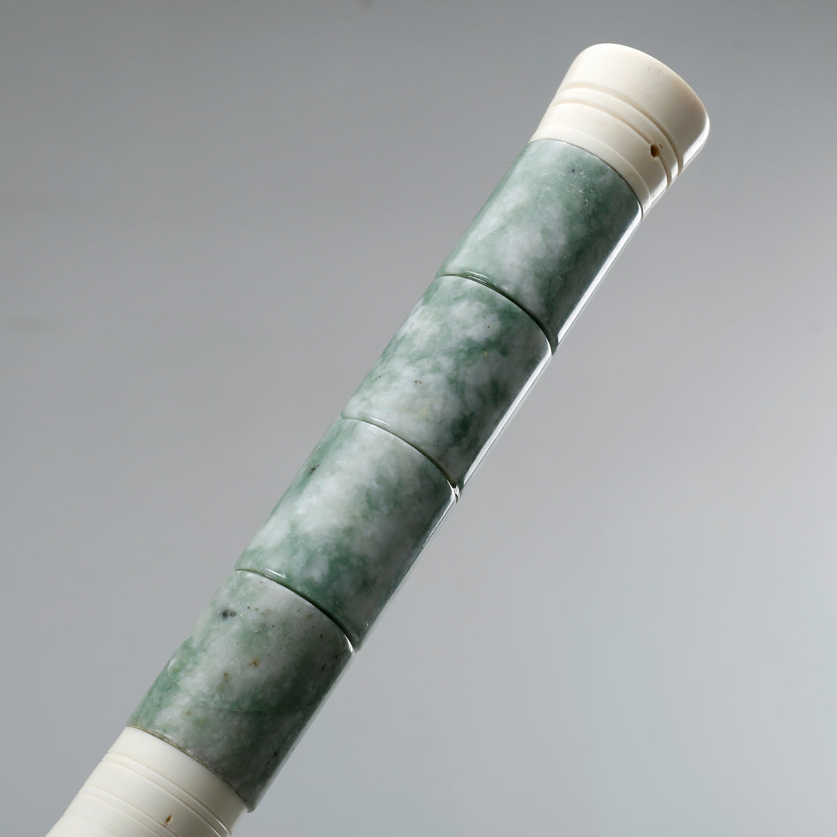 15" White Cylindrical Jade Calligraphy Brush