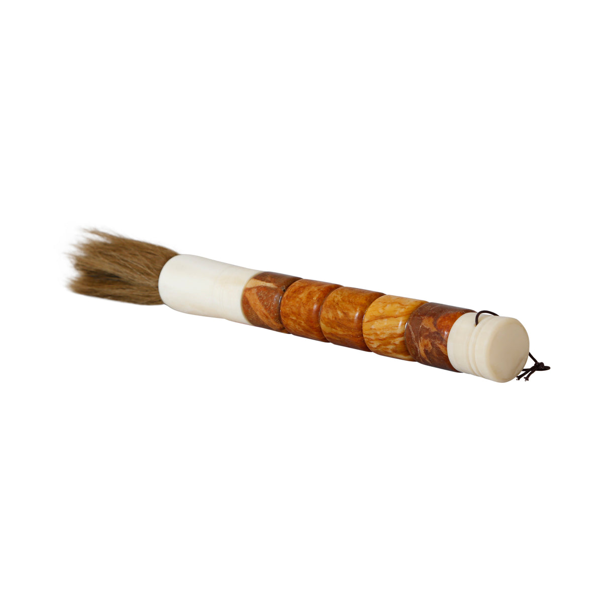 15" Tan Cylindrical Jade Calligraphy Brush