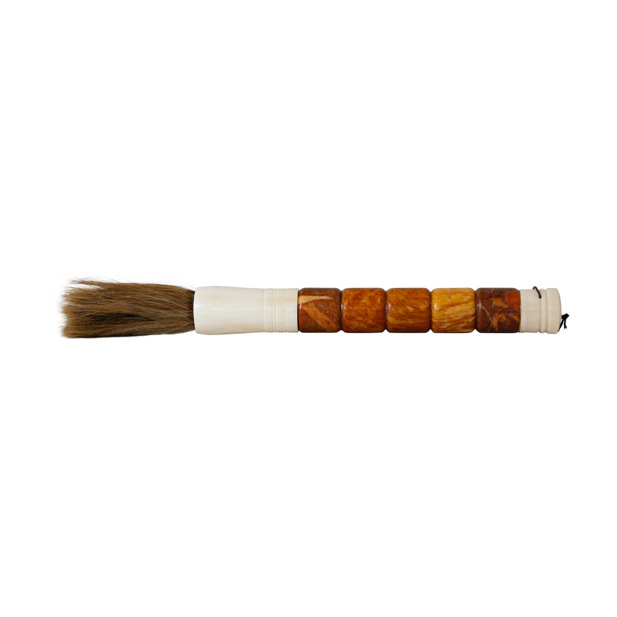 15" Tan Cylindrical Jade Calligraphy Brush