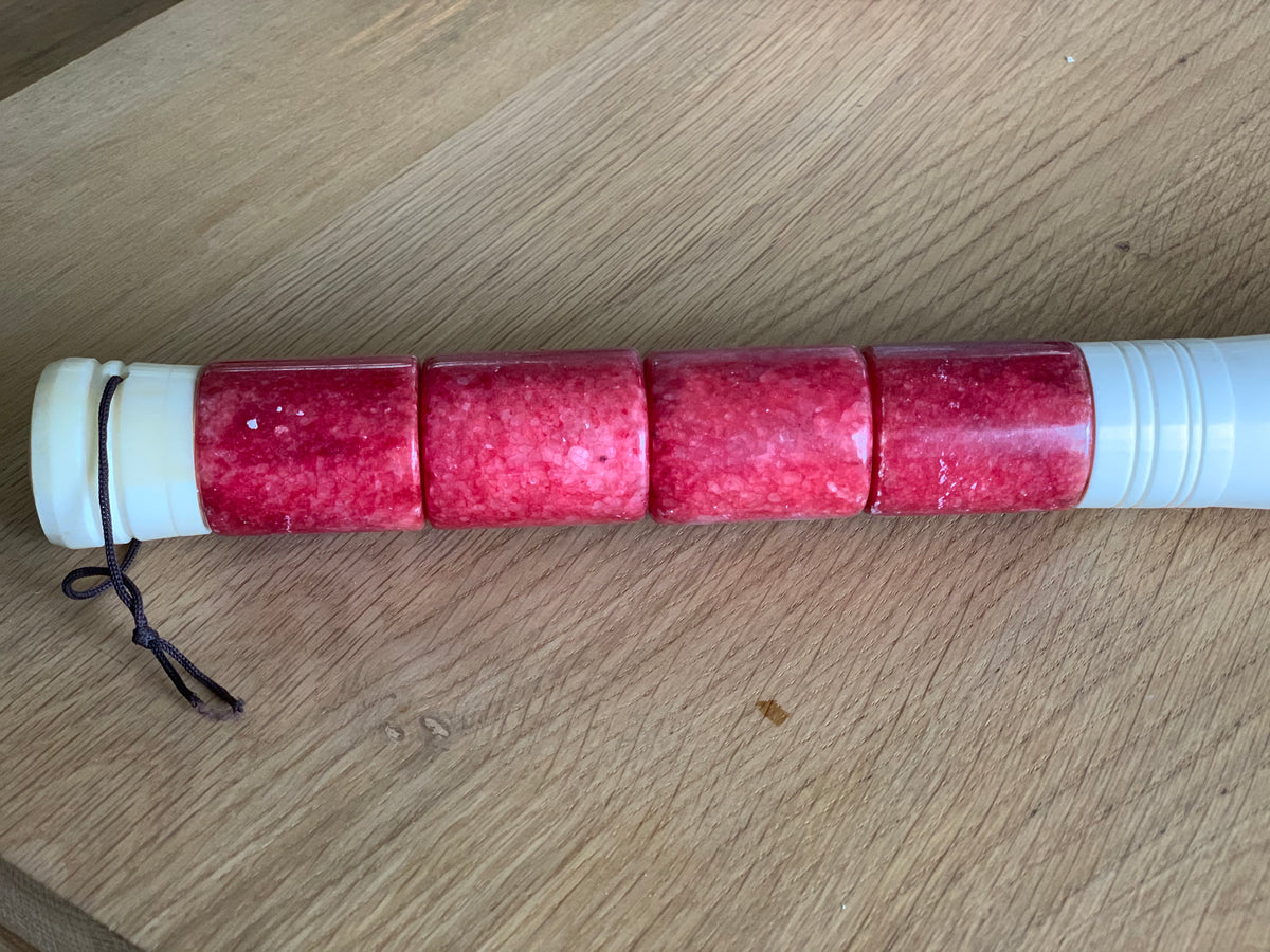 Approx. 15" Cylindrical Marble Calligraphy Brush Light Garnet