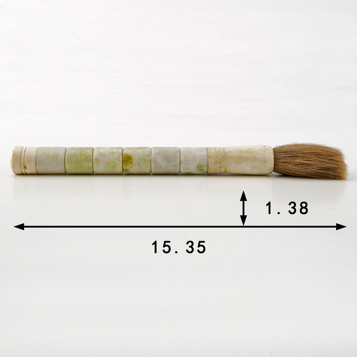 15" Calligraphy Brush Neutral Stone Cylinder