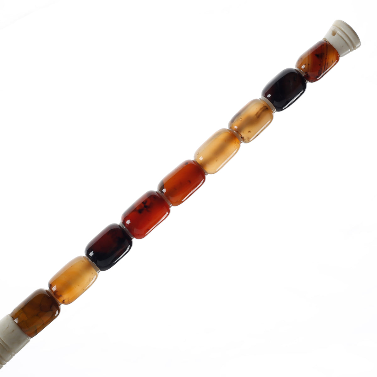 Approx.13" Amber agate beads calligraphy brush