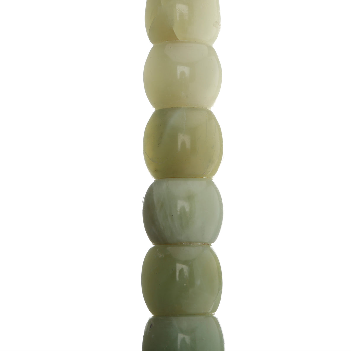 14" Calligraphy Brush Neutral Green Jade Beads
