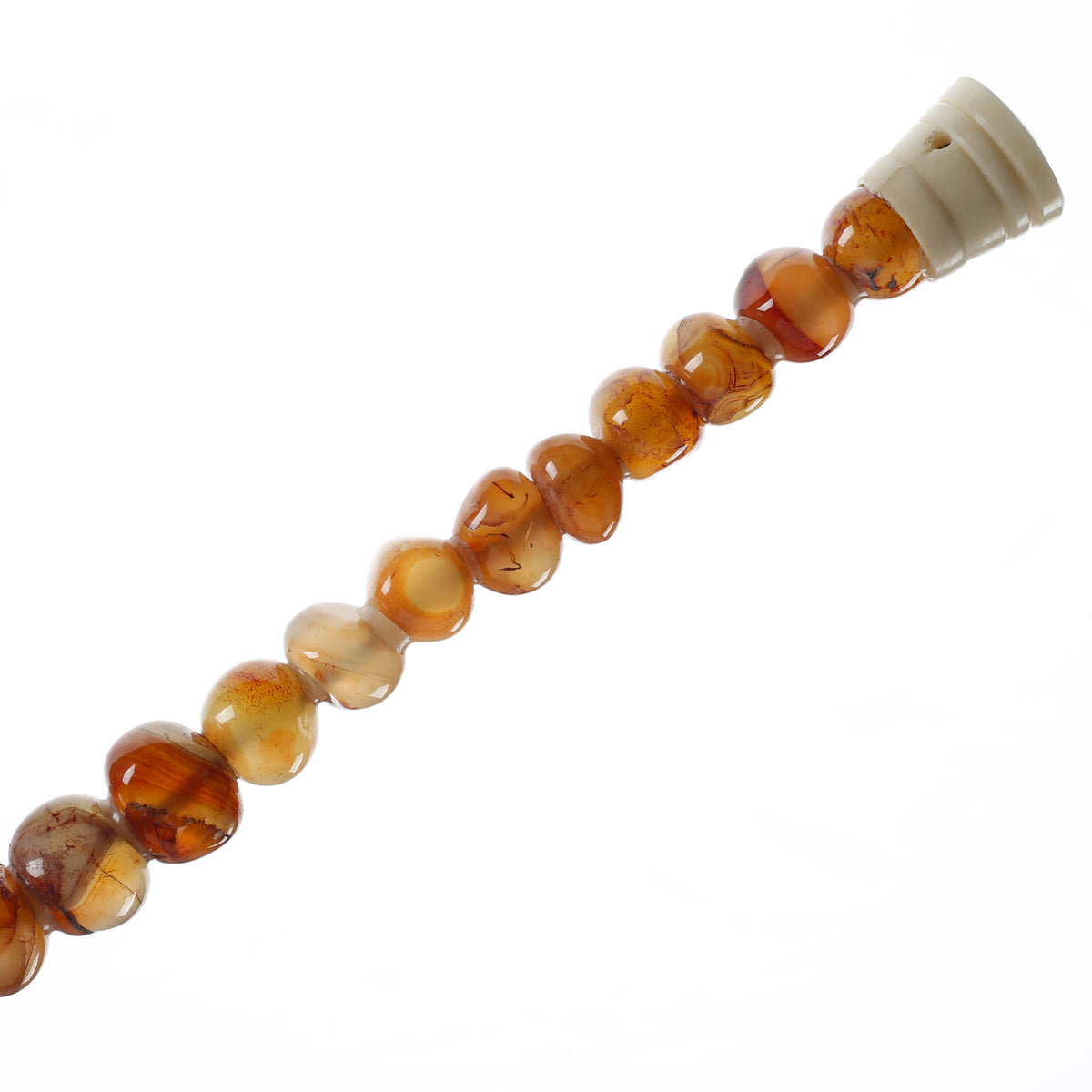 Approx.13"natural agate beads calligraphy brush