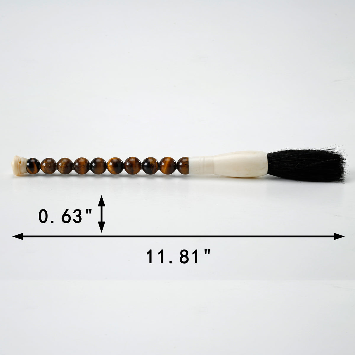 Approx.12" Tiger eye beads calligraphy brush