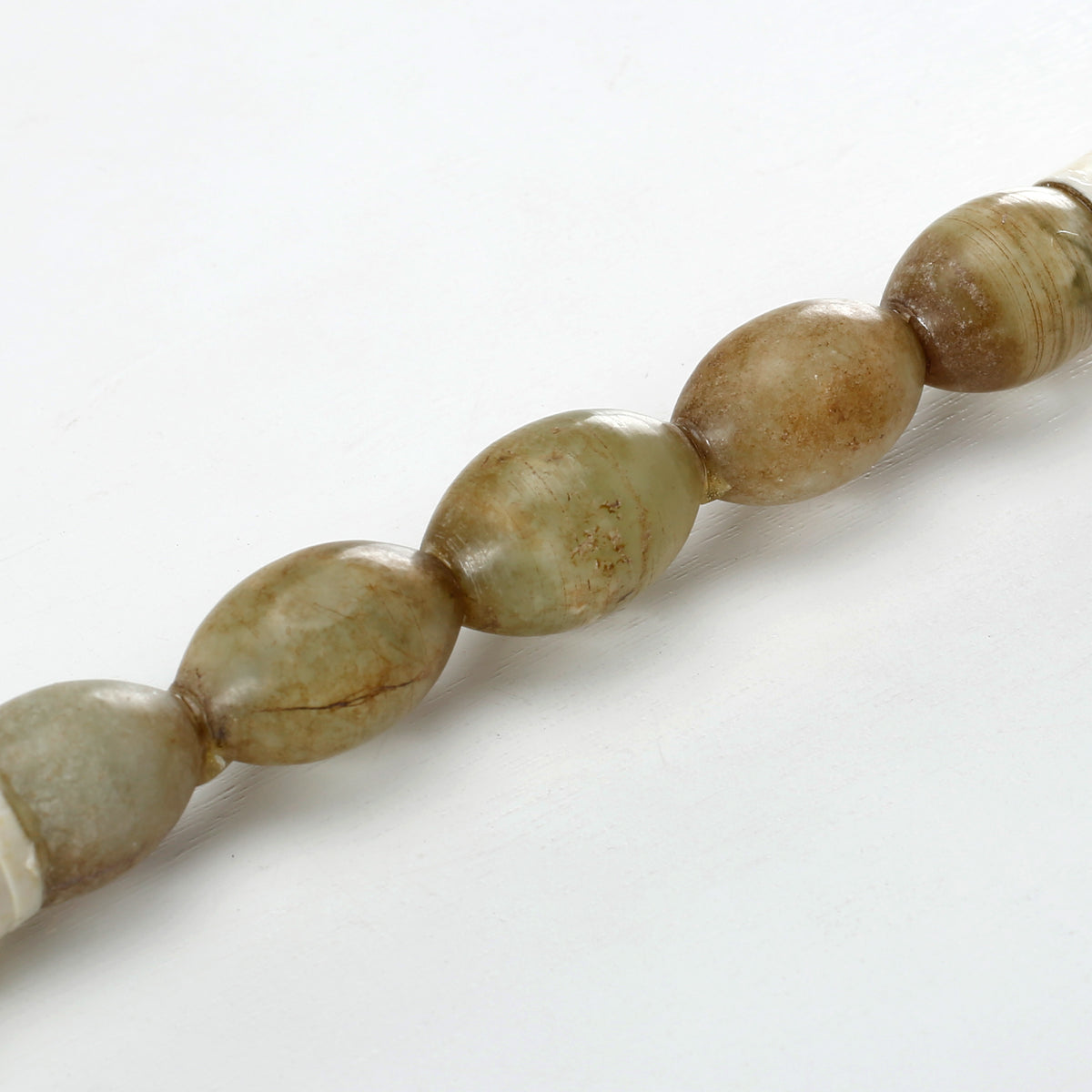 Approx.12" oval shaped Natural Fall Color Jade calligraphy brush