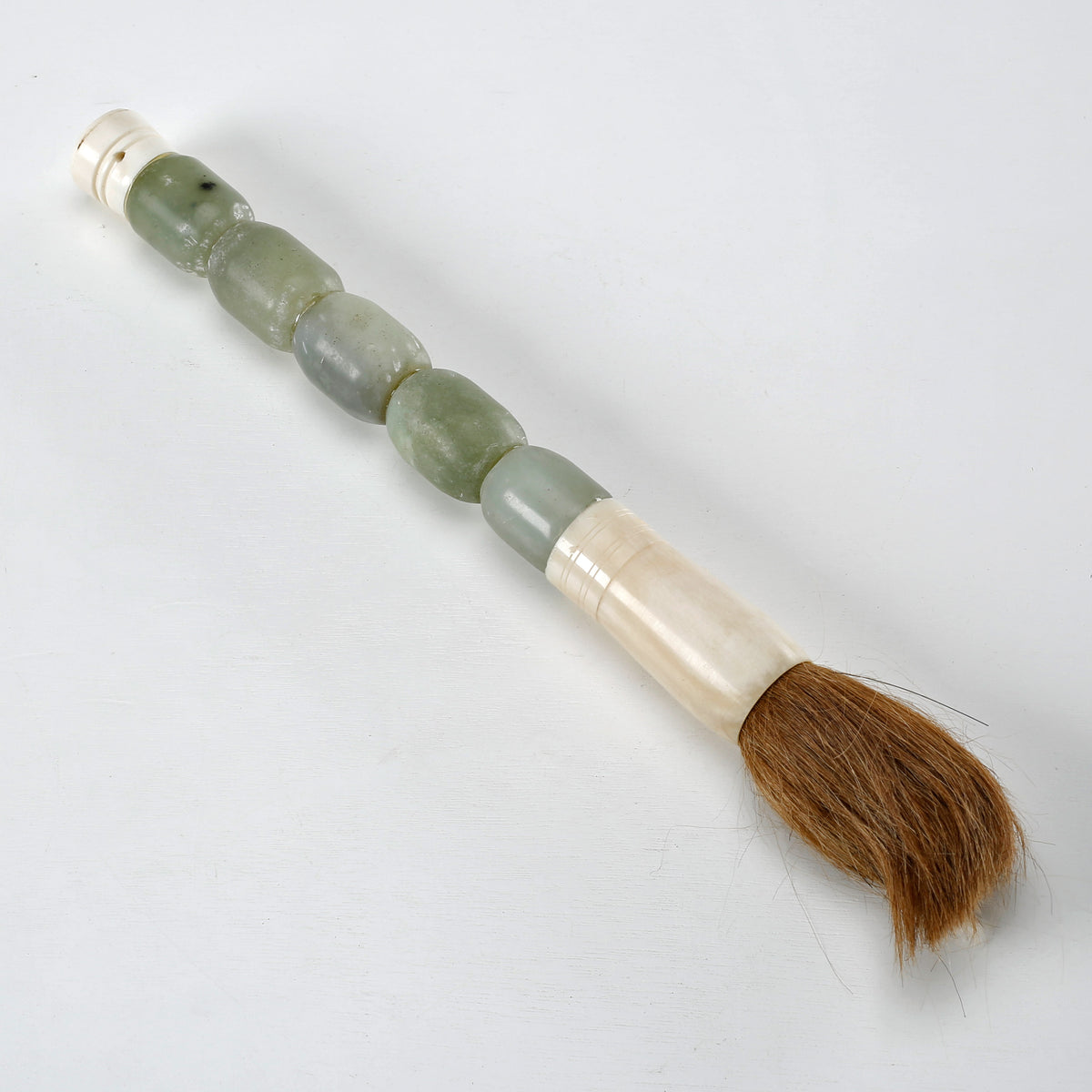 Approx.15" Plain Natural Green Jade Calligraphy Brush