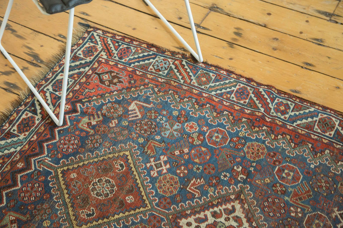 4x5 Antique Qashqai Square Rug