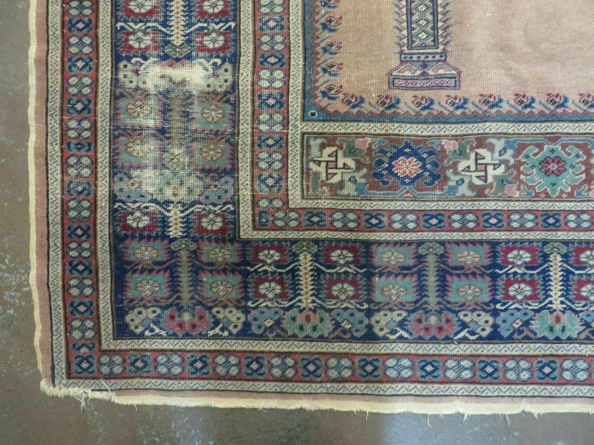 4' X 6' Antique Handmade Turkish Mehrab Prayer Wool Rug Lantern Beautiful - Jewel Rugs, view 9