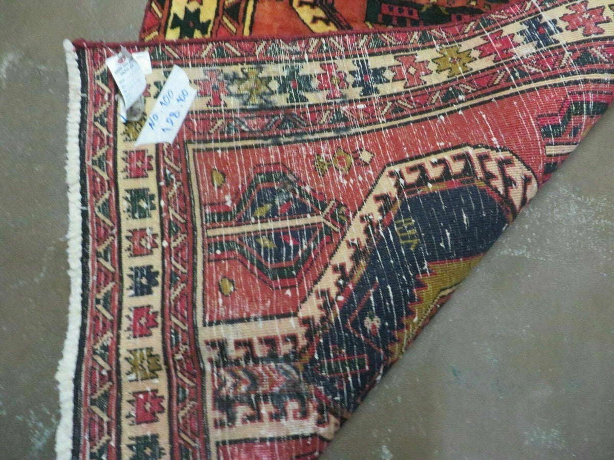3' 4"X 7' Antique Handmade Turkish Wool Rug Organic #101 - Jewel Rugs, view 11