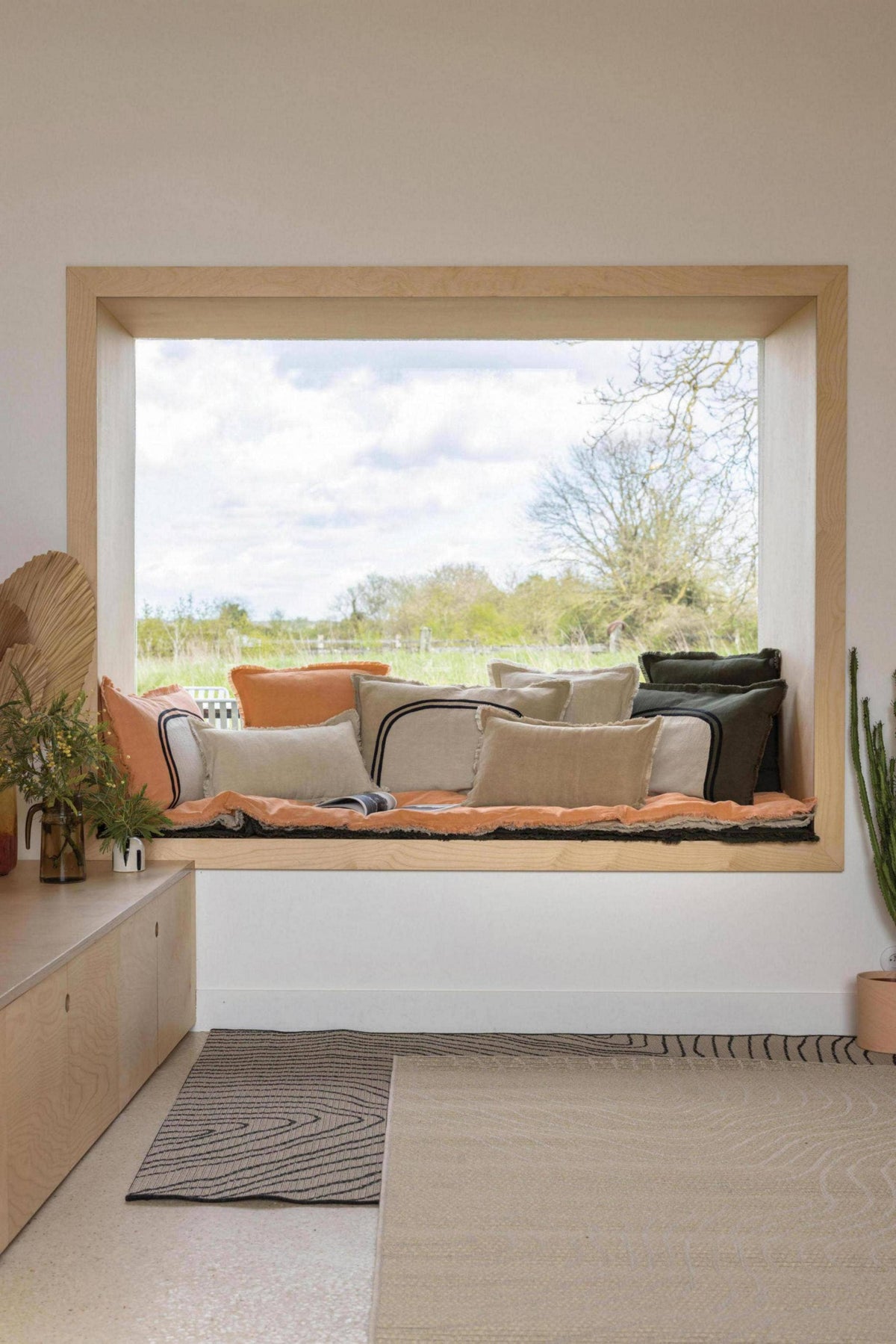 Vivienne Olive Linen Pillow - Source by Studio Skara, view 2