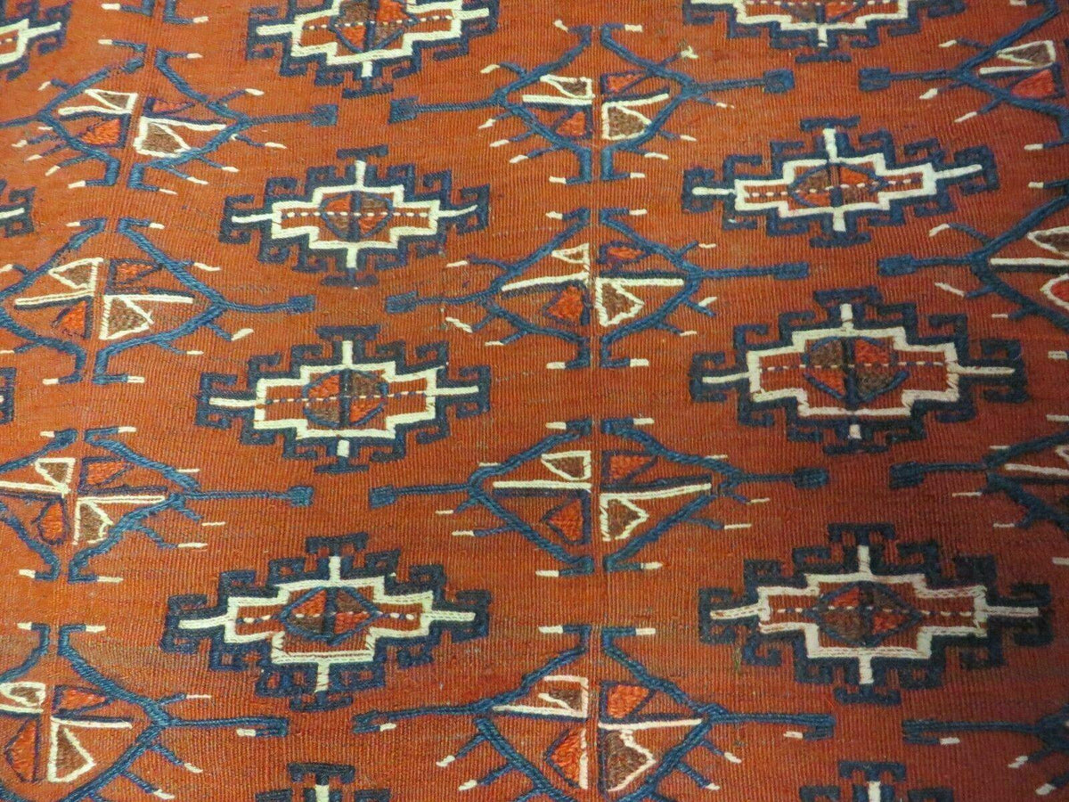 2'8" X 4' Antique Handmade Tribal Wool Rug Pillow Case Yamud Flat Weave Diamond - Jewel Rugs, view 12