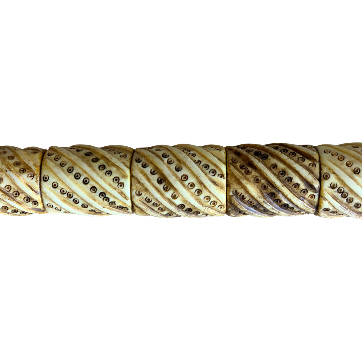 Natural Bone Calligraphy Brush with Flowing water Pattern