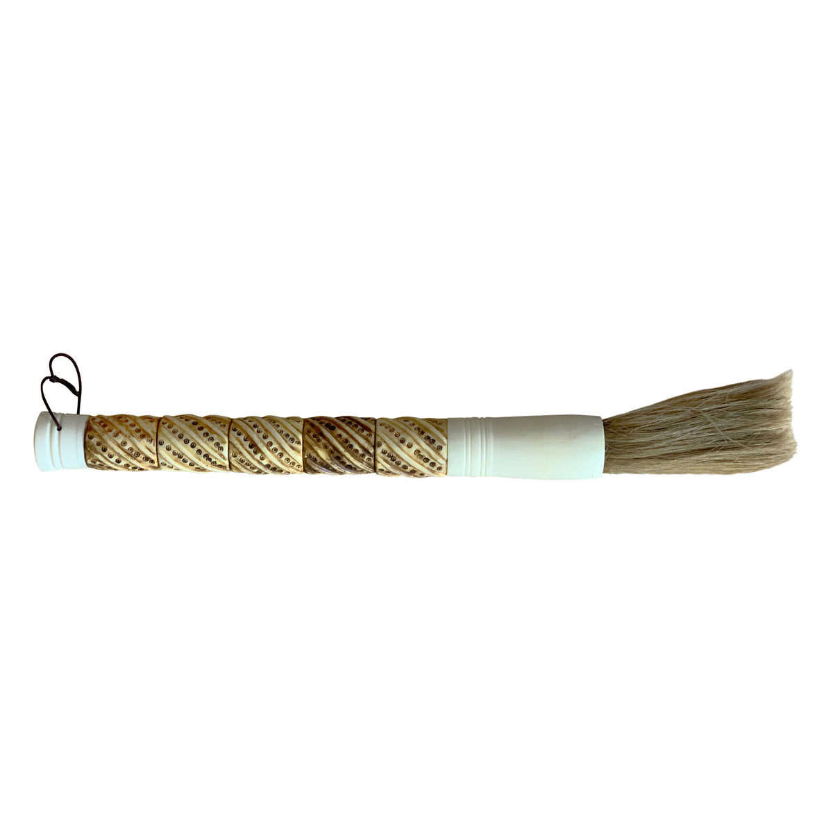 Natural Bone Calligraphy Brush with Flowing water Pattern