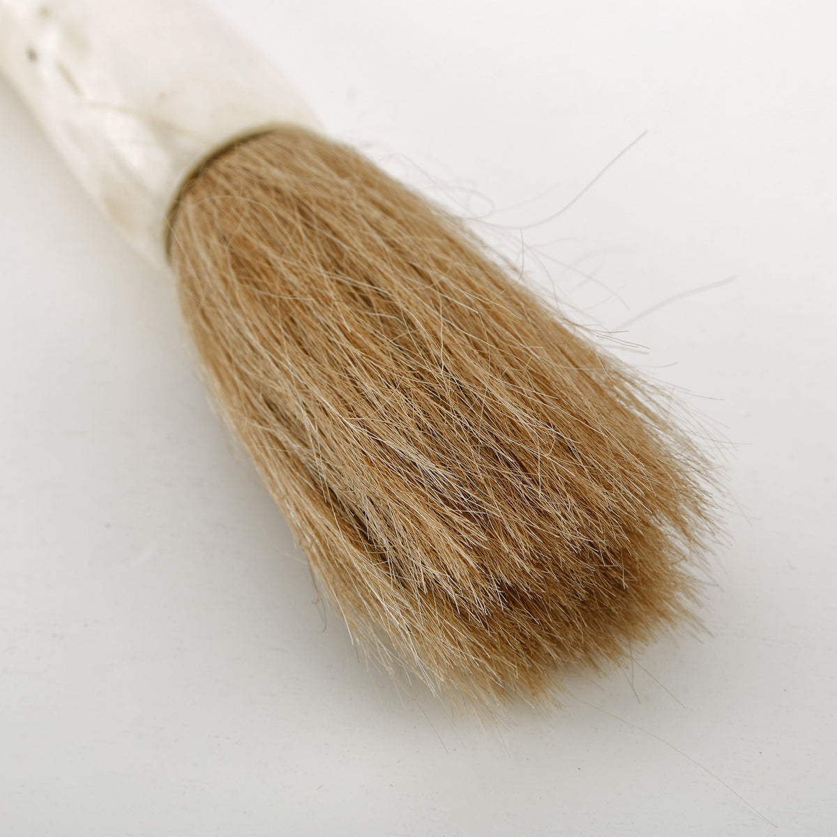 16" Bone Calligraphy Brush With Hand Carved Lucky Pattern