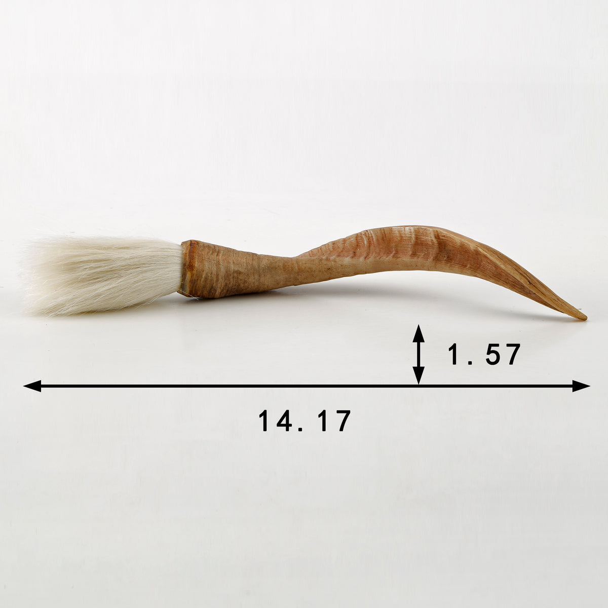Ram Horn Calligraphy Brush( Approx 14" Long. Size and color vary)