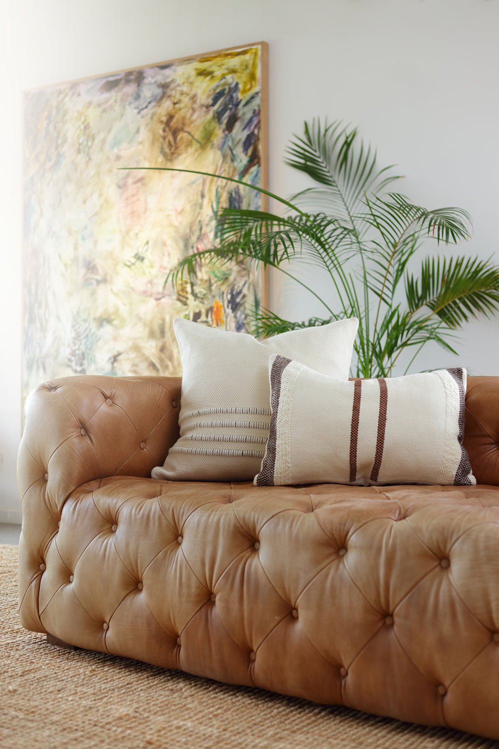 Border Striped Pillow - Homelosophy, view 2