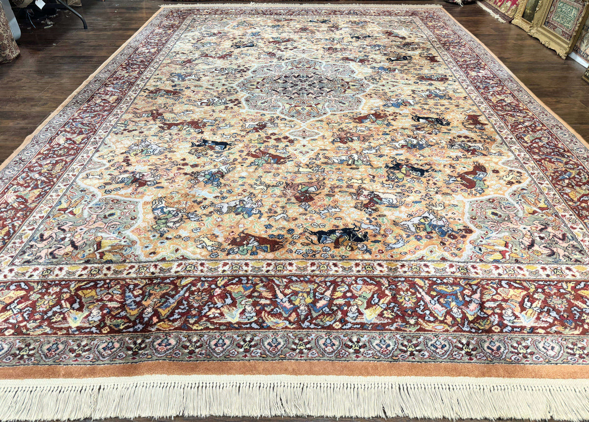 Karastan Rug 10x14 - Persian Hunting #723 - Wool Pile, Vintage - Jewel Rugs, view 2