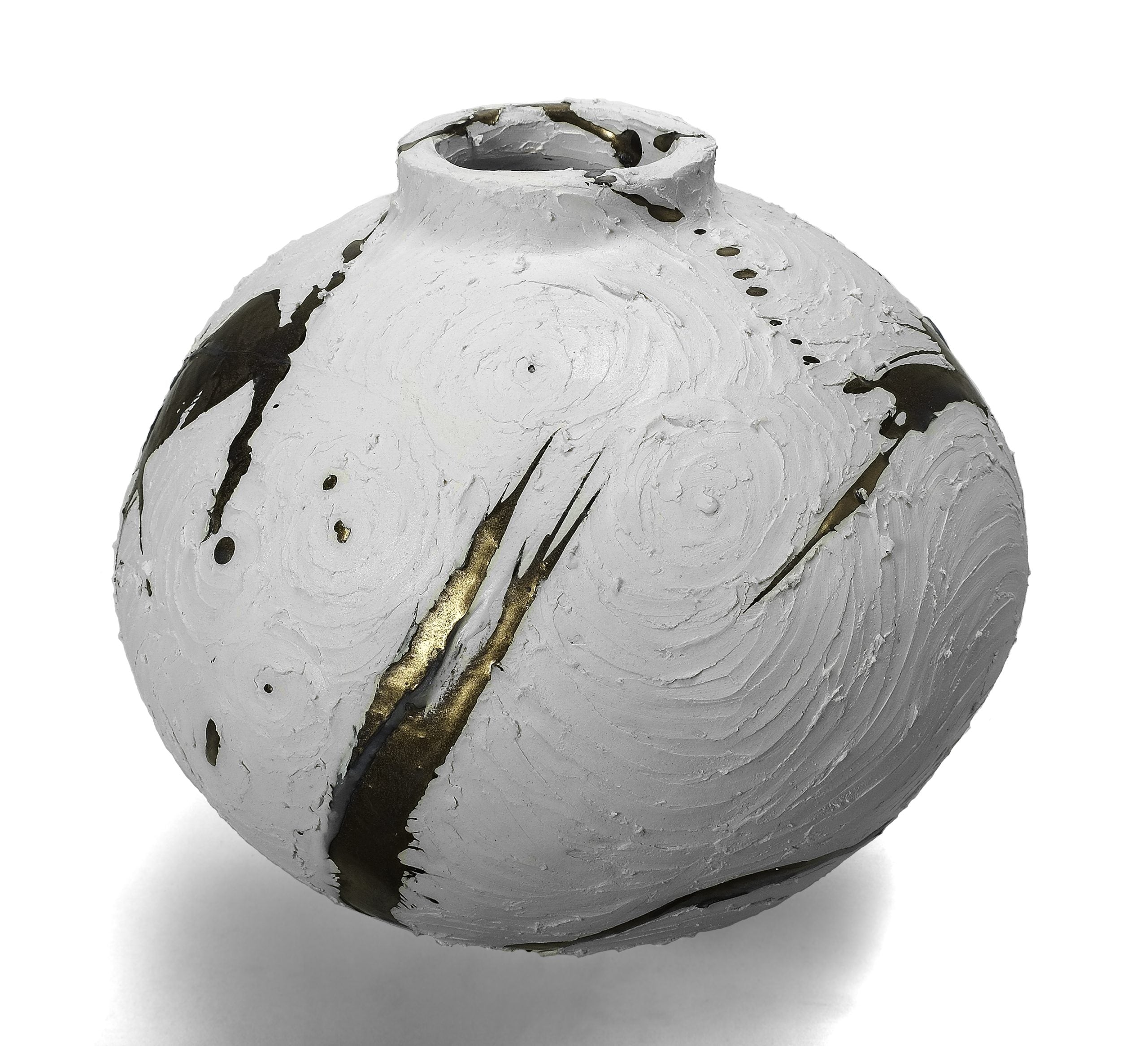 Vessel in White and Gold - No 129 image 3
