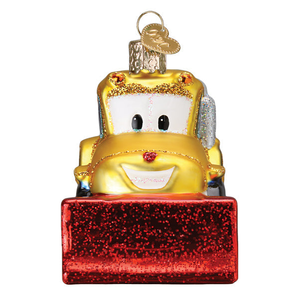 Bright-eyed Bulldozer Ornament