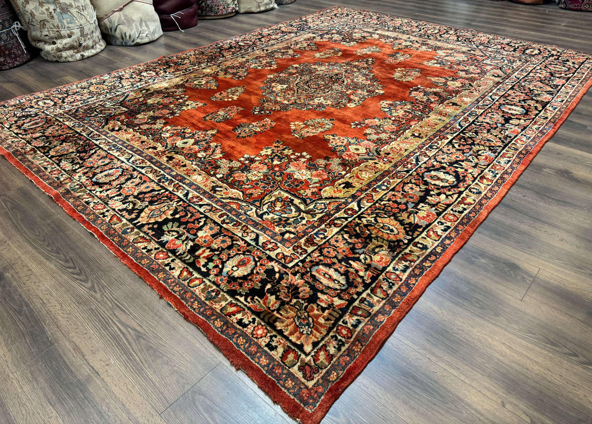 Antique Persian Sarouk Rug 9x12 - Jewel Rugs, view 2