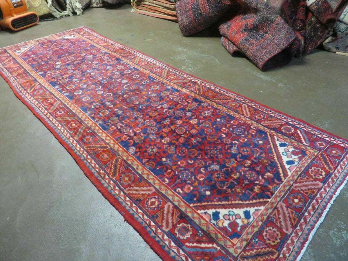 3' 6" X 10' 4" Antique Handmade India Floral Oriental Wool Runner Rug # 128 - Jewel Rugs, view 3