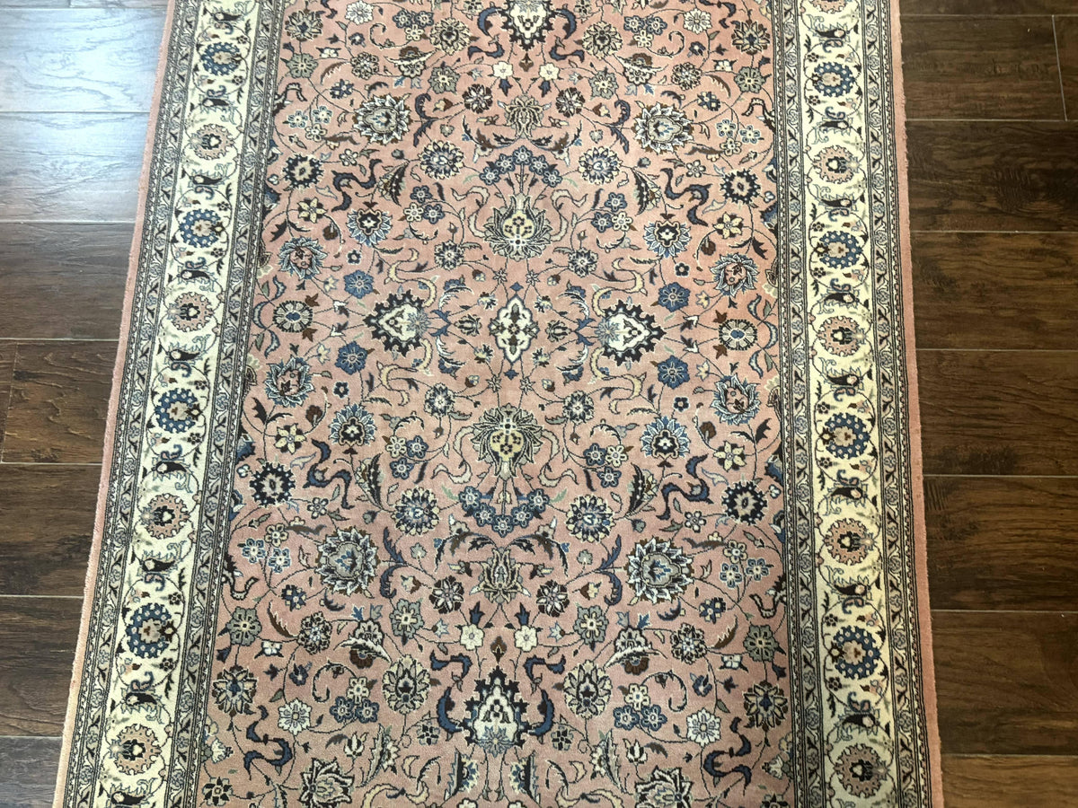 Pak Persian Rug 4x6, Pink and Cream, Very Fine 225 KPSI, Handmade Wool Oriental Carpet - Jewel Rugs, view 5