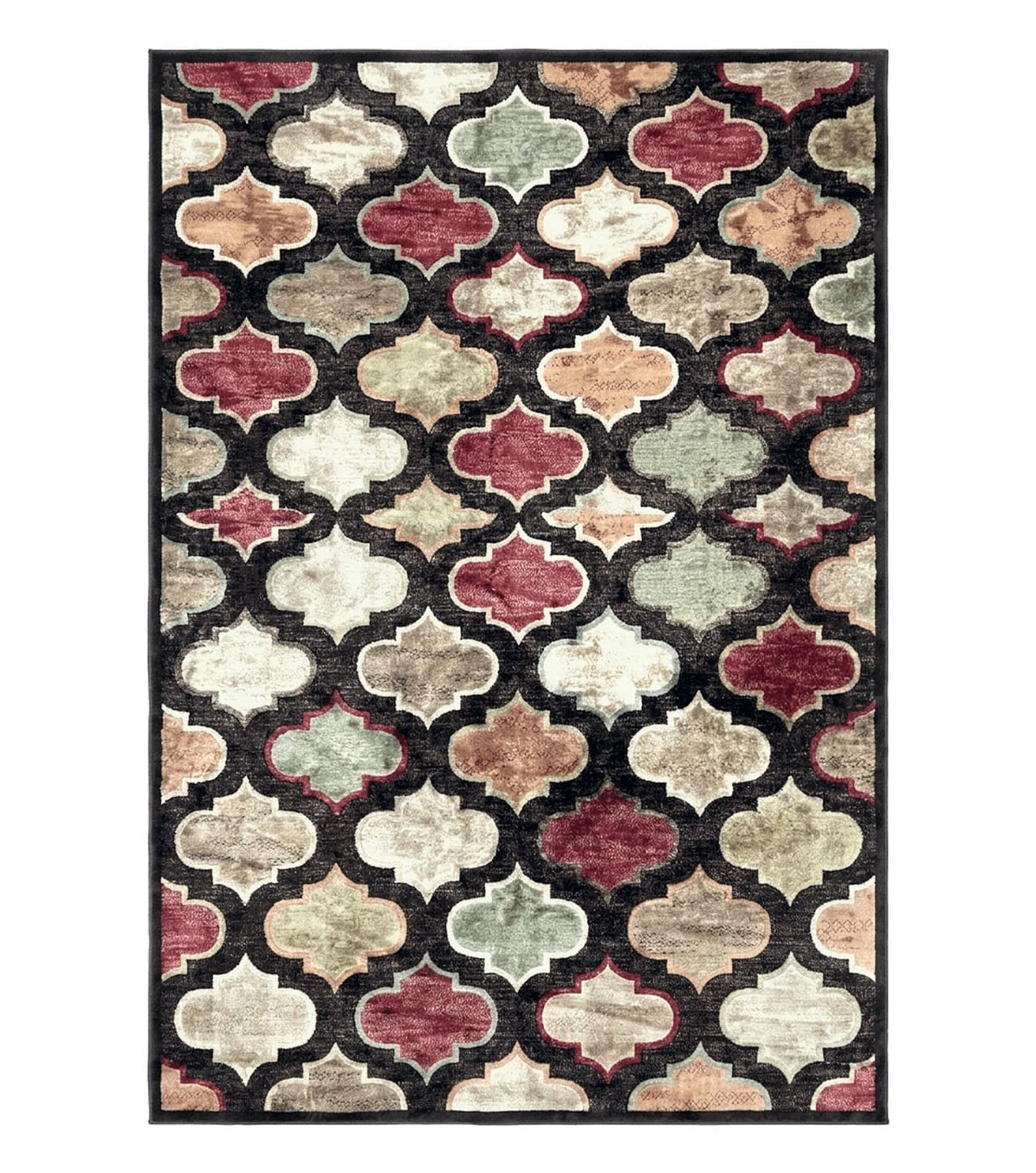 Panel Design Rug 5x7, Multicolor Contemporary Area Rug, Small Living Room Rug - Jewel Rugs