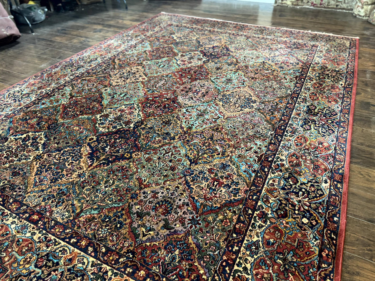 Karastan Rug Multicolor Panel Kirman #717, 8.8 x 12 Karastan Carpet, Vintage Multipanel Kirman, Original 700 Series, Wool, Vintage - Jewel Rugs, view 2