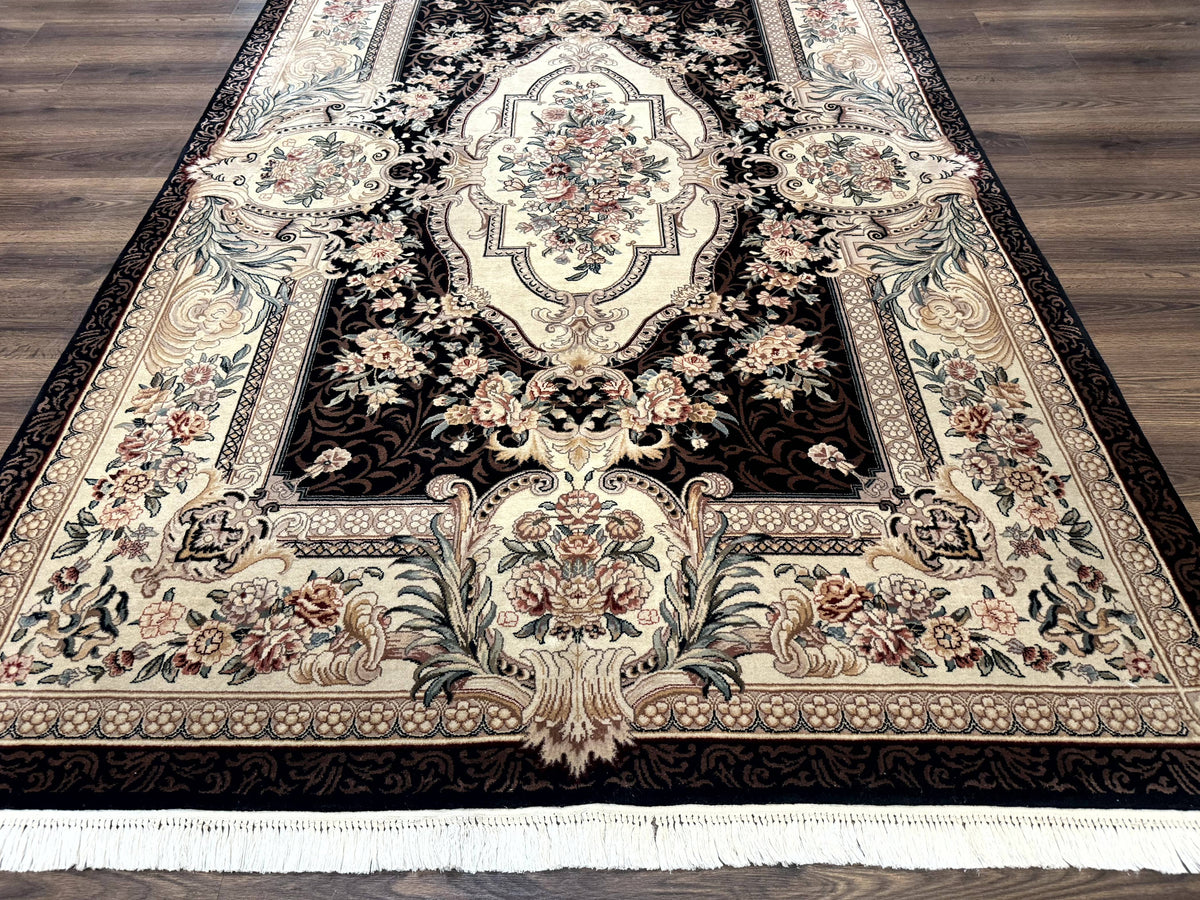Aubusson Rug 6x9, European Design, Fine 170 KPSI, Elegant Carpet - Jewel Rugs, view 5