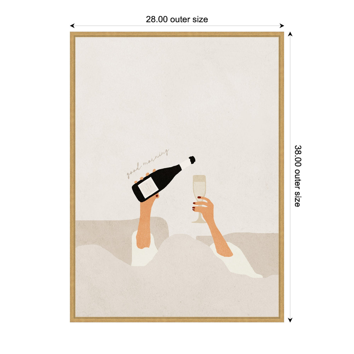 Sylvie Good Morning Art Print Framed Canvas by July Art Prints