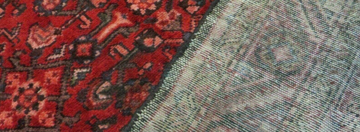 5' 6" X 10' Antique Handmade India Floral Oriental Wool Rug Veg Dyes Red Nice - Jewel Rugs, view 11