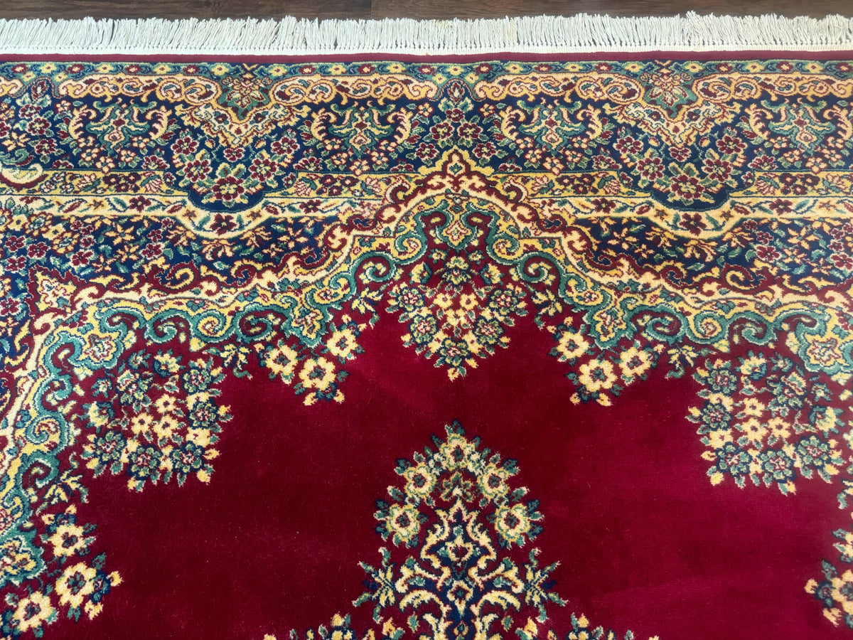 Power Loomed Persian Oriental Rug 9x12, Vintage Wool Pile, Kirman Design - Jewel Rugs, view 4
