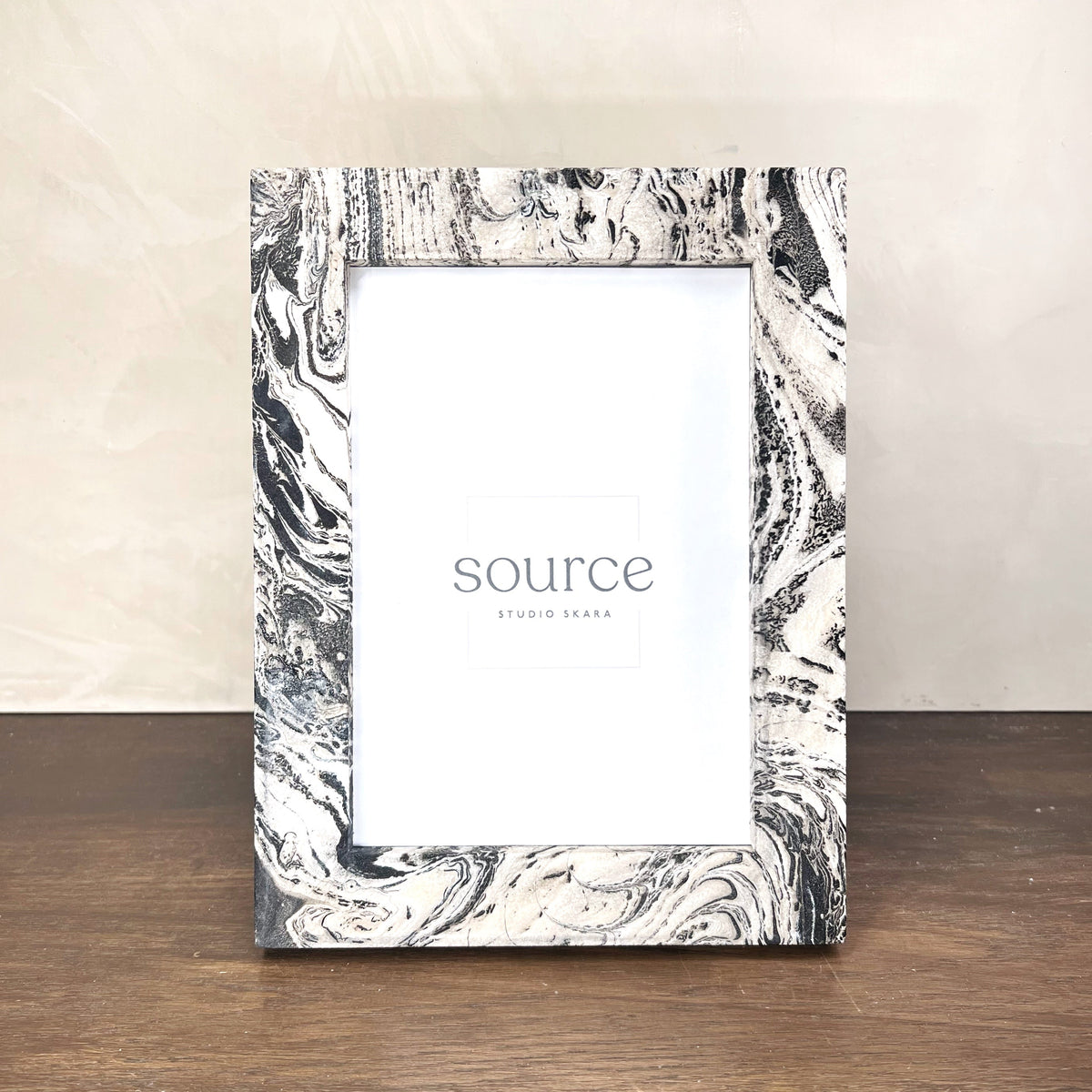 Neue Hand Marbled Wood Picture Frame - B&W & Neutrals (5x7) - Source by Studio Skara, view 8