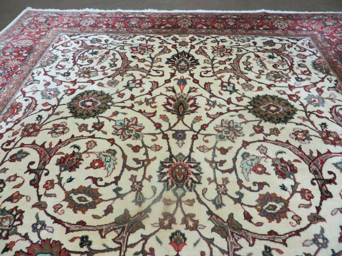 7' X 10' Vintage Handmade India Floral Oriental Wool Rug Hand knotted Carpet - Jewel Rugs, view 12