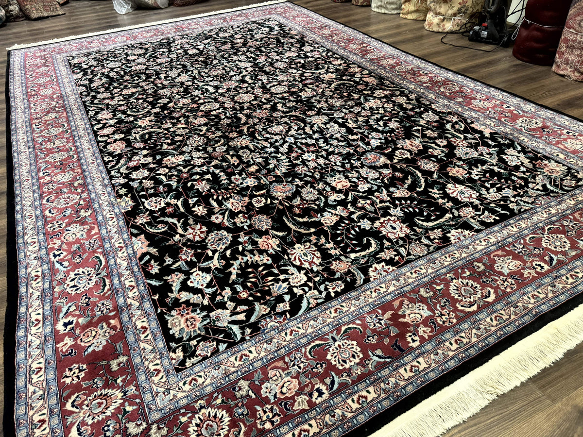 Large Sino Persian Rug 10x15, Floral Allover, Hand Knotted Wool Carpet, Fine - Jewel Rugs, view 15