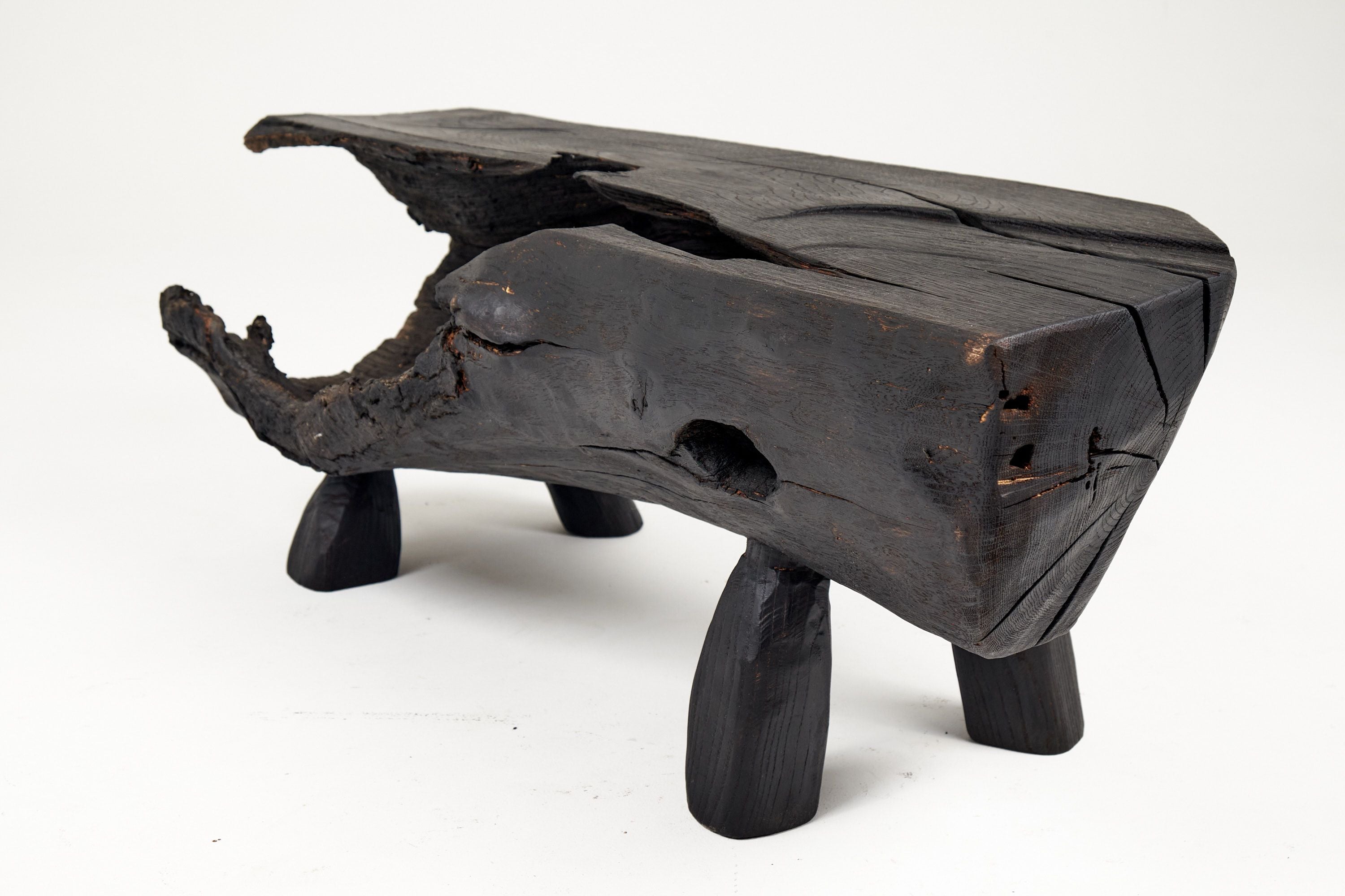 Jownik - Charred Wood Bench, Organic, Sculptural Design - image 15