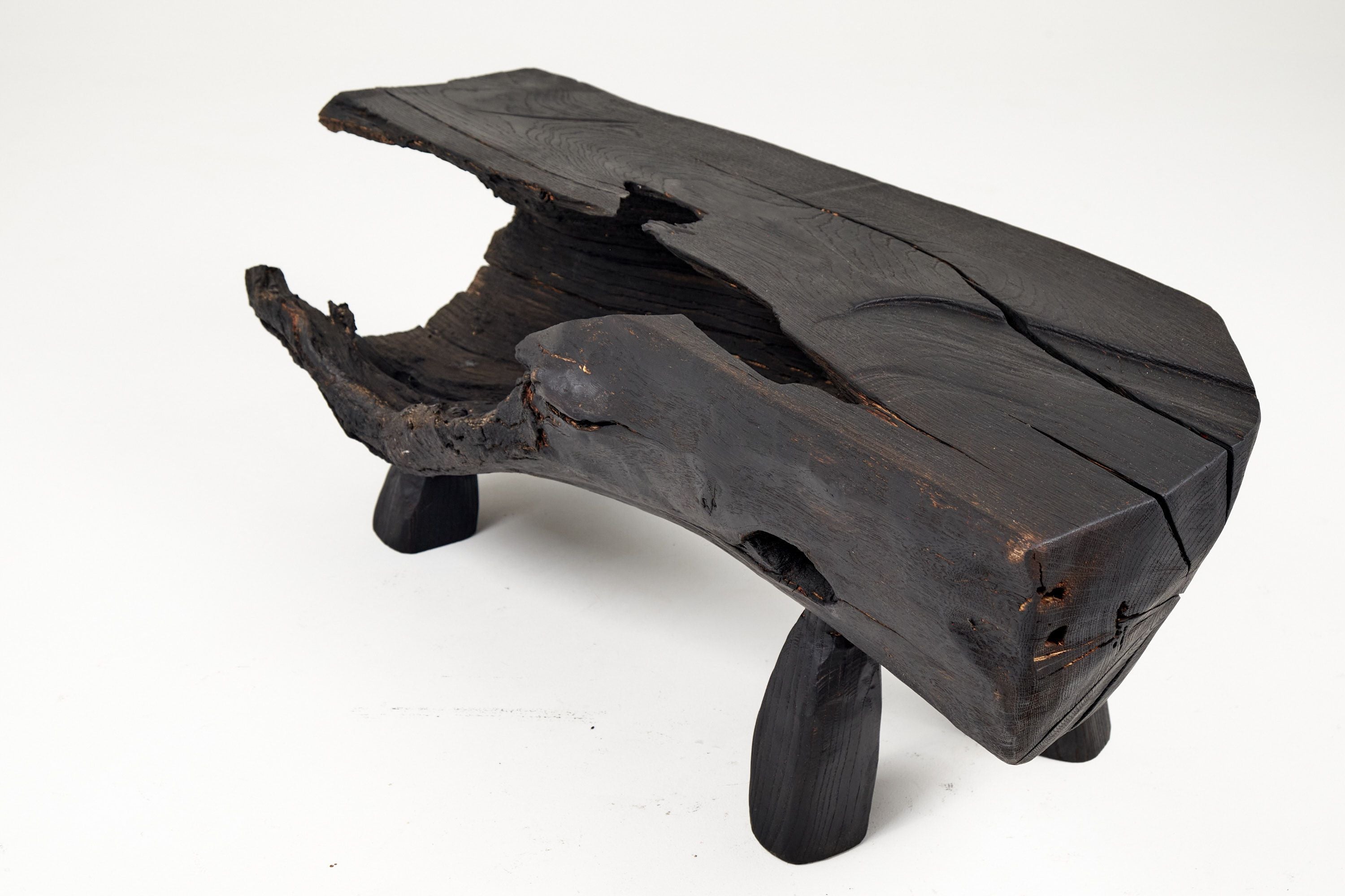 Jownik - Charred Wood Bench, Organic, Sculptural Design - image 16