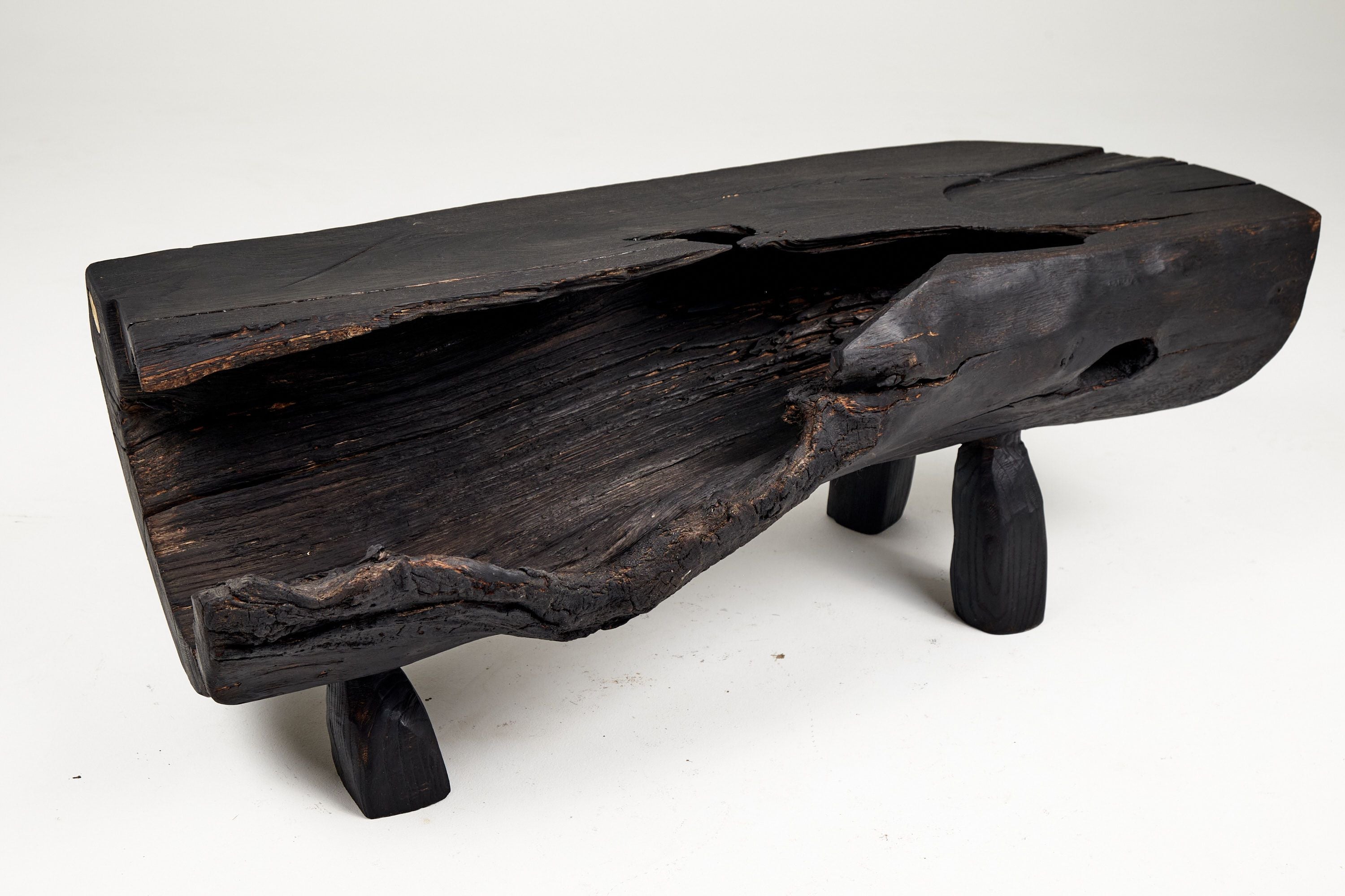 Jownik - Charred Wood Bench, Organic, Sculptural Design - image 3