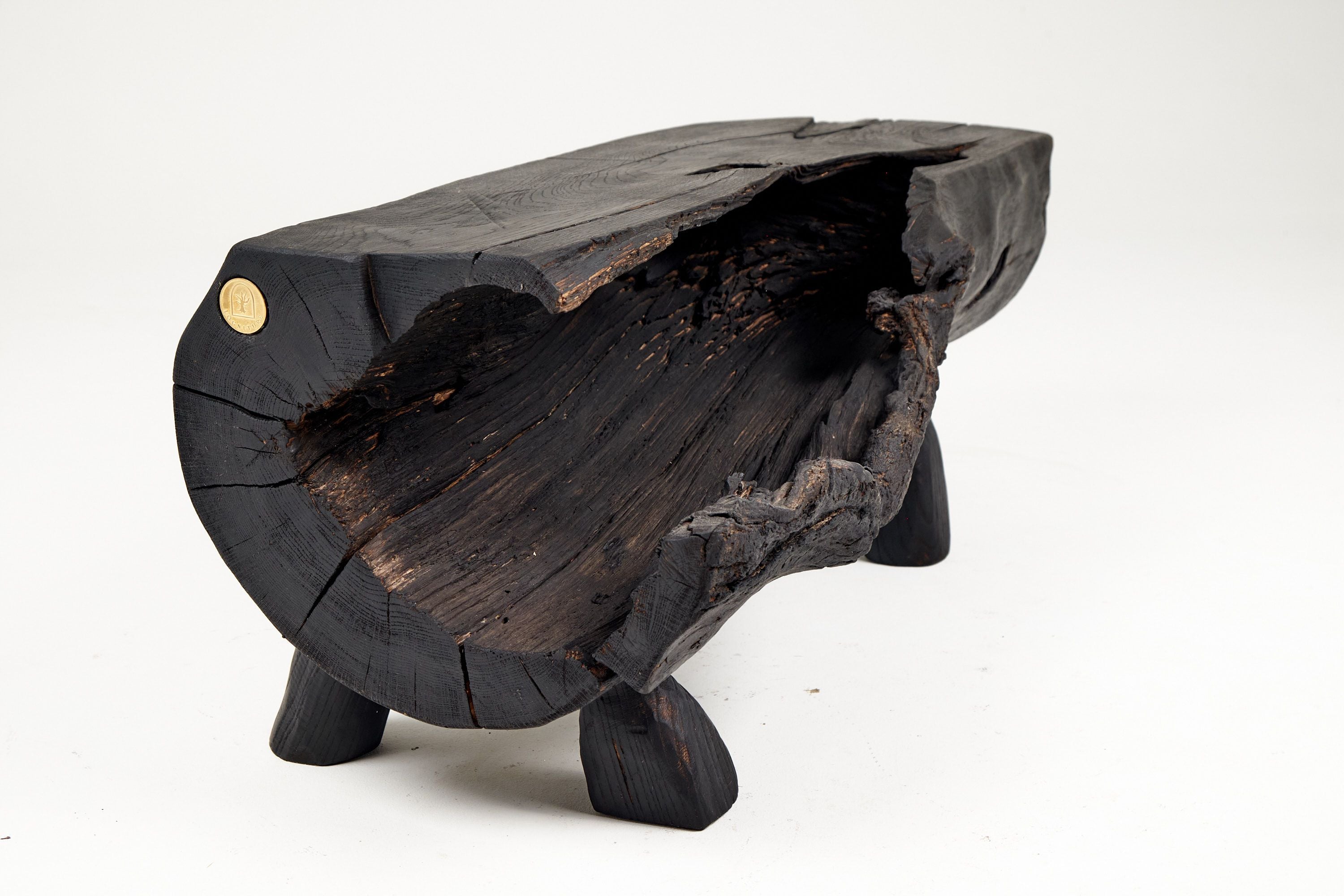 Jownik - Charred Wood Bench, Organic, Sculptural Design - image 8