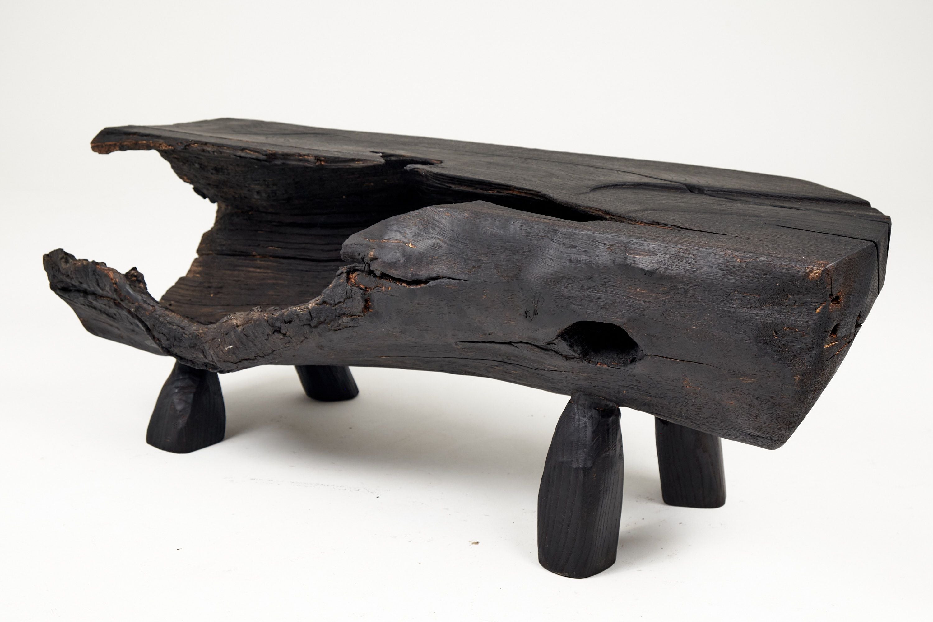 Jownik - Charred Wood Bench, Organic, Sculptural Design - image 18