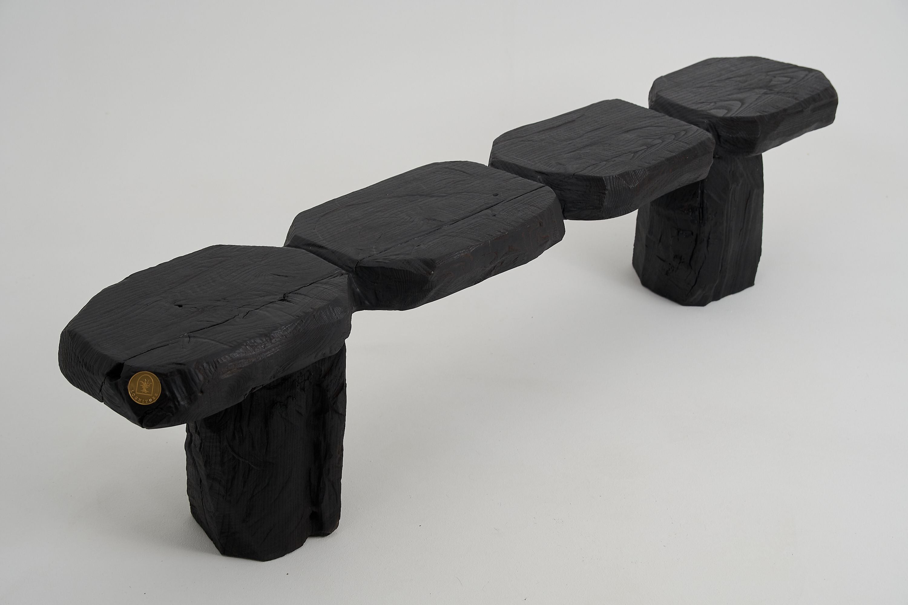 Jownik - Charred Sculptural Wood Bench - image 9