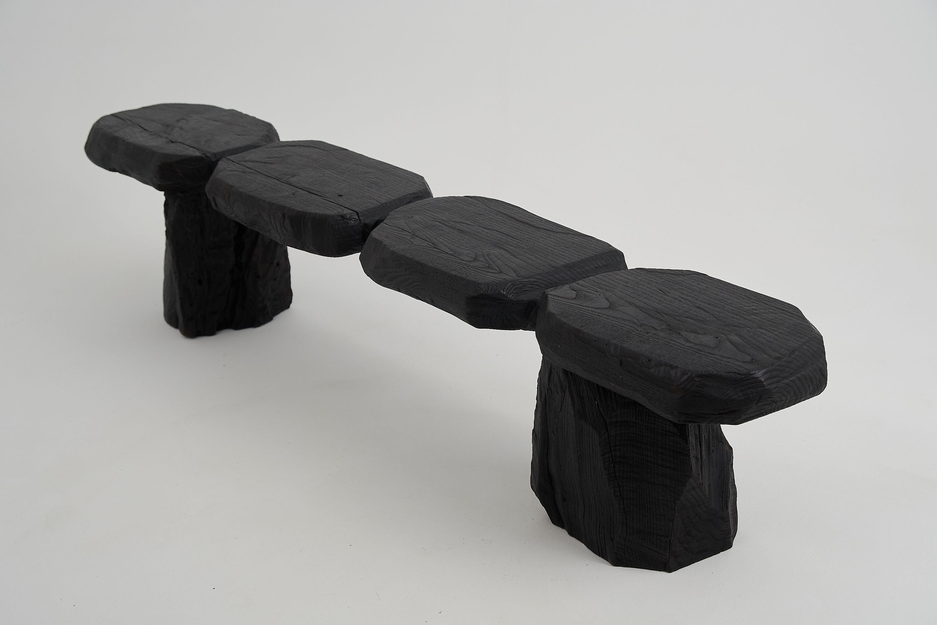 Jownik - Charred Sculptural Wood Bench - image 11