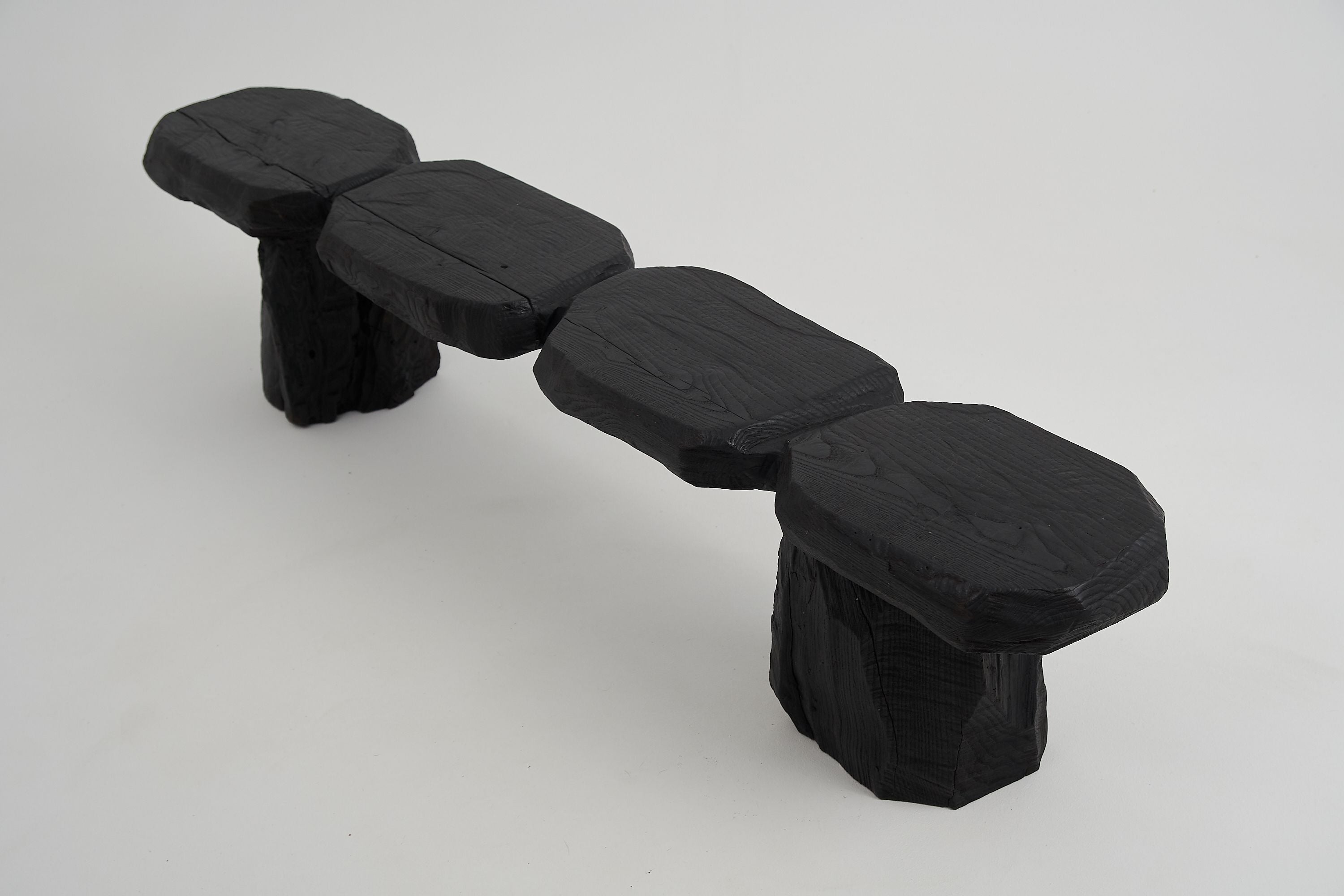 Jownik - Charred Sculptural Wood Bench - image 12