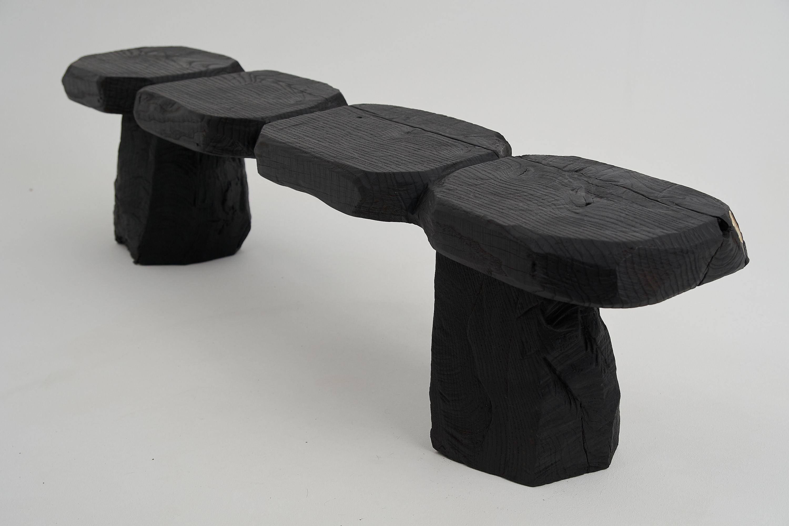 Jownik - Charred Sculptural Wood Bench - image 5