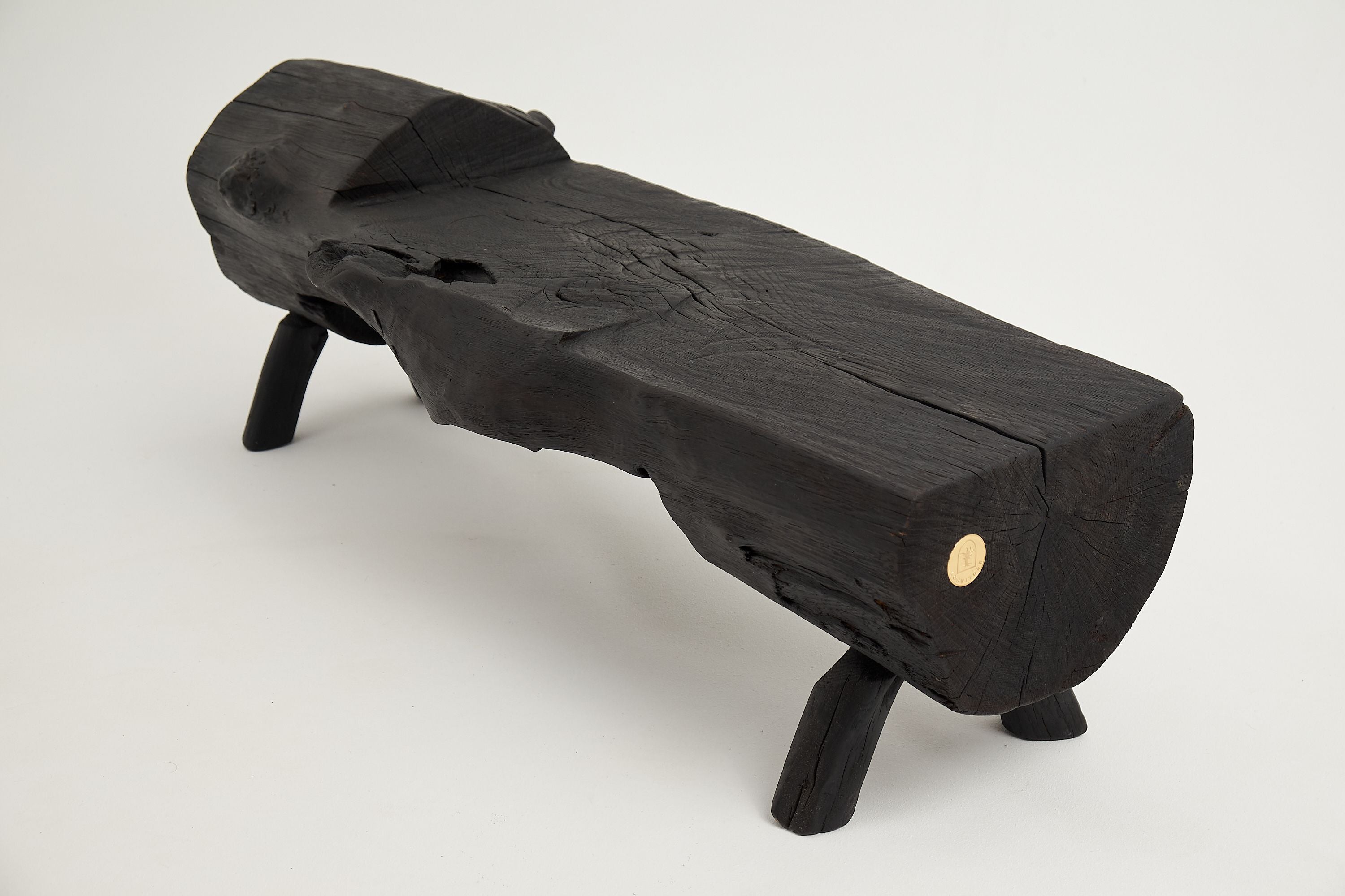 Jownik, Charred Wood Log Bench â Primitive Elegance in Burnt Timber - image 6